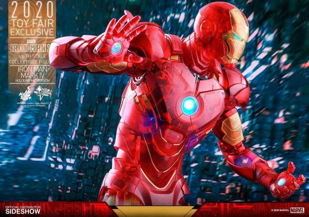 Iron Man 2: Iron Man Mark IV (Holographic Version) - 2020 Toy Fair Exclusive Movie Masterpiece HOT TOYS - Smalltinytoystore
