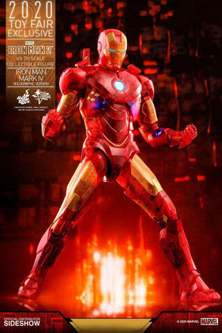 Iron Man 2: Iron Man Mark IV (Holographic Version) - 2020 Toy Fair Exclusive Movie Masterpiece - Smalltinytoystore