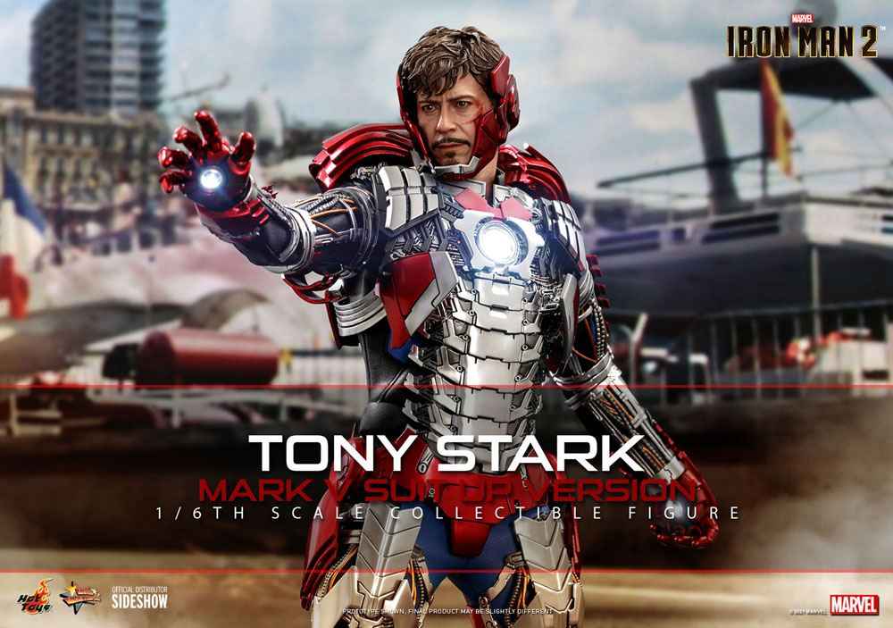 Iron Man 2 Movie Masterpiece 1/6 Tony Stark (Mark V Suit Up Version) 31 cm - Smalltinytoystore