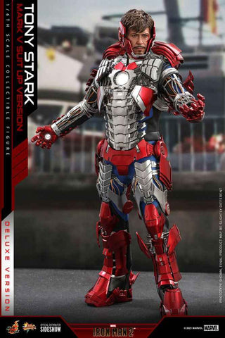 Iron Man 2 Movie Masterpiece 1/6 Tony Stark (Mark V Suit Up Version) Deluxe 31 cm - Smalltinytoystore