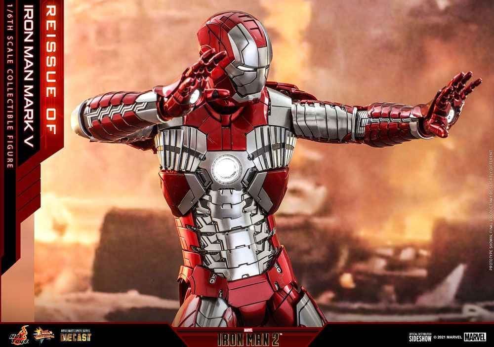 Iron Man 2 Movie Masterpiece Series Diecast 1/6 Iron Man Mark V 32 cm - Smalltinytoystore