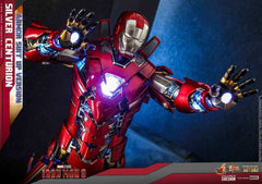 Iron Man 3 Movie Masterpiece 1/6 Silver C turion (Armor Suit Up Version) 32 cm - Smalltinytoystore