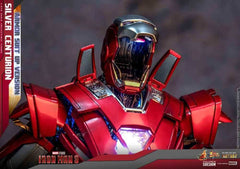 Iron Man 3 Movie Masterpiece 1/6 Silver C turion (Armor Suit Up Version) 32 cm - Smalltinytoystore