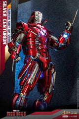 Iron Man 3 Movie Masterpiece 1/6 Silver C turion (Armor Suit Up Version) 32 cm - Smalltinytoystore