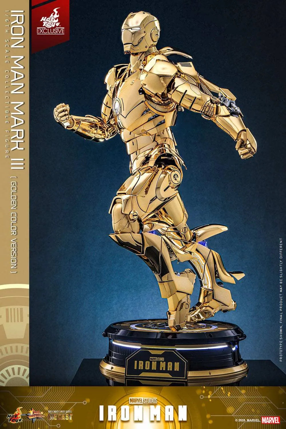 Iron Man Movie Masterpiece Diecast 1/6 Iron Man Mark III (Gold Color Version) Hot Toys Exclusive HOT TOYS - Smalltinytoystore