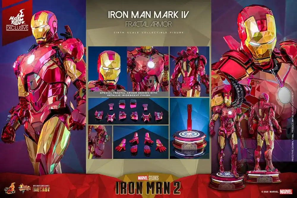 Iron Man Movie Masterpiece Diecast 1/6 Iron Man Mark VI (Fractal Armor) Hot Toys Exclusive HOT TOYS - Smalltinytoystore