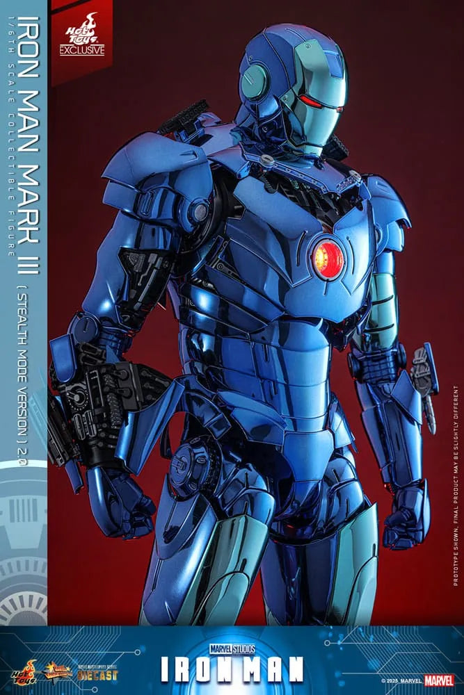 Iron Man Movie Masterpiece Diecast Actionfigur 1/6 Iron Man Mark III (Stealth Mode Ver.) 2.0 Hot Toys Exclusive 33 cm - Smalltinytoystore