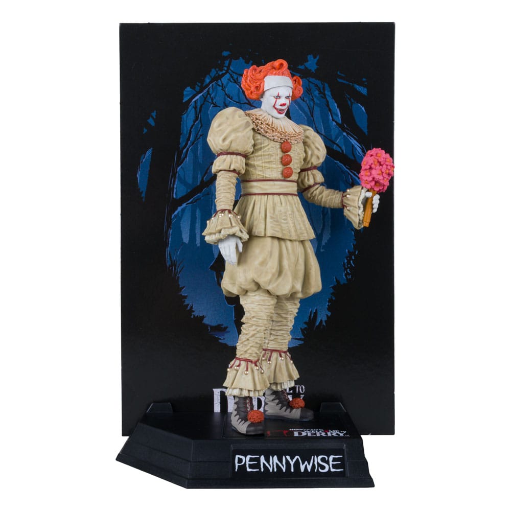 It: Welcome to Derry Movie Maniacs PVC Statue Pennywise (Flashback) (Gold Label) 16 cm - Smalltinytoystore