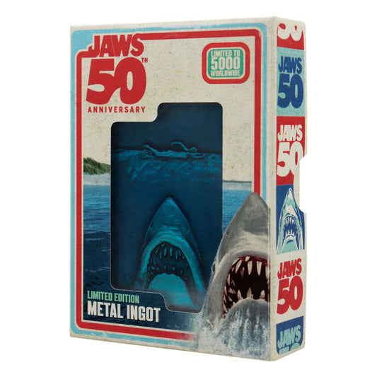 Jaws Metallbarren 50th Anniversary Poster Limited Edition - Smalltinytoystore