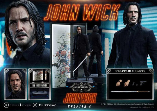 John Wick Chapter 4 Ultimate Premium Masterline Series Statue 1/4 John Wick Deluxe Bonus Version 54 cm - Smalltinytoystore
