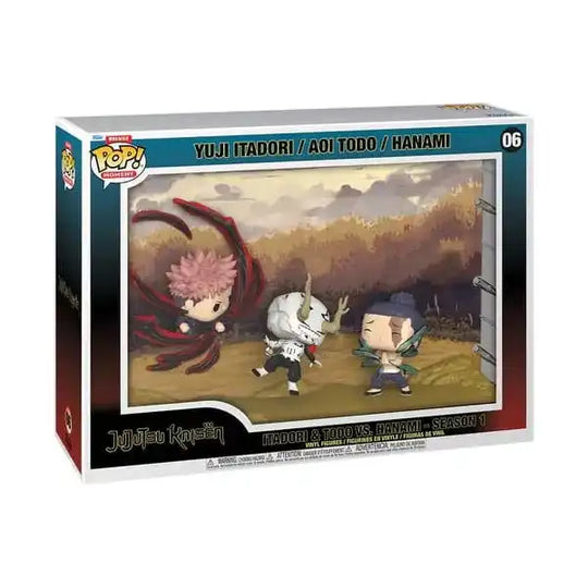 Jujutsu Kaisen POP Moments Vinyl Figuren Itadori & Todo vs Hanami 9 cm - Smalltinytoystore