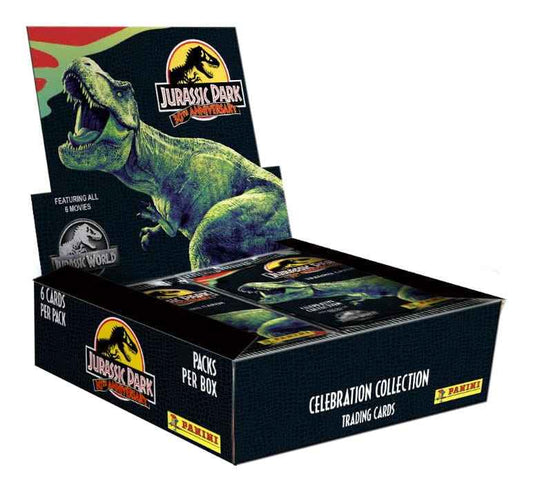 Jurassic Park 30th Anniversary Trading Cards Celebration Collection Flow Packs Display (24) - Smalltinytoystore