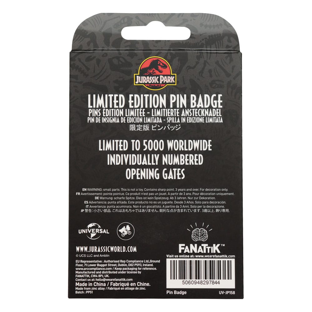 Jurassic Park Ansteck-Pin Gates Hinged - Smalltinytoystore