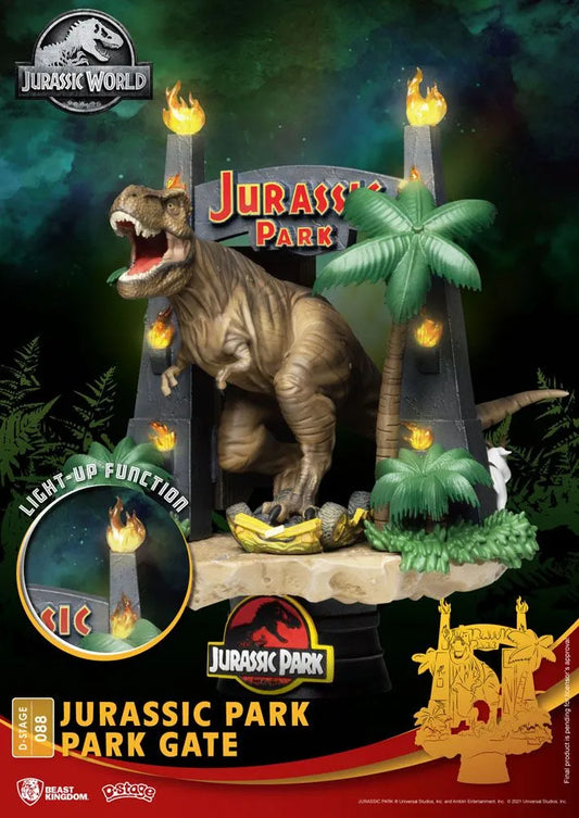 Jurassic Park D-Stage PVC Diorama Park Gate 15 cm reproduktion - Smalltinytoystore