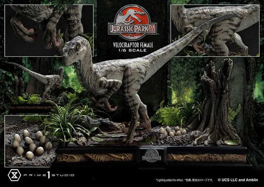 Jurassic Park III Legacy Museum Collection Statue 1/6 Velociraptor Female Bonus Version 44 cm - Smalltinytoystore
