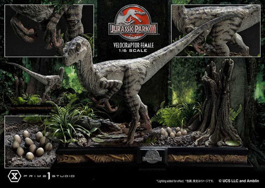 Jurassic Park III Legacy Museum Collection Statue 1/6 Velociraptor Female Bonus Version 44 cm - Smalltinytoystore