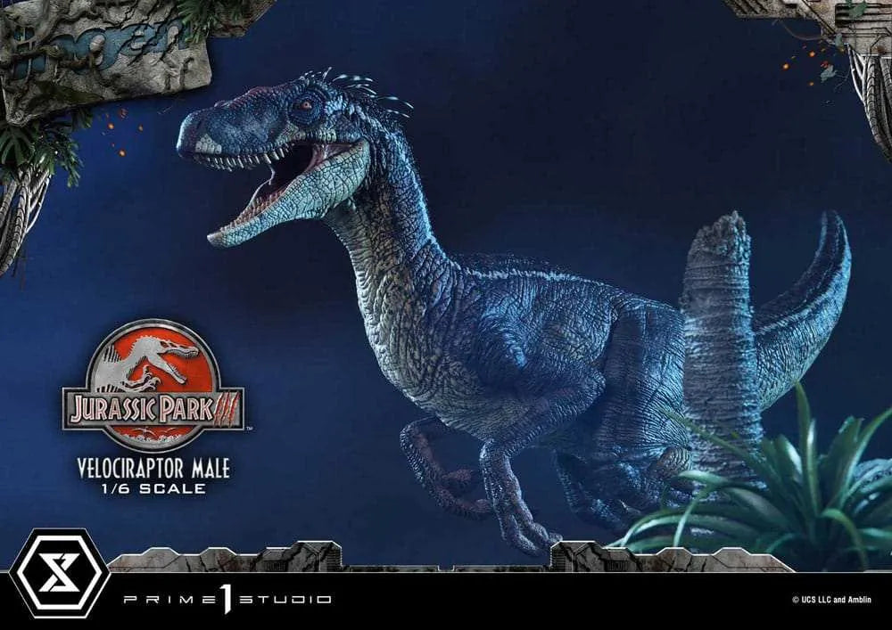 Jurassic Park III Legacy Museum Collection Statue 1/6 Velociraptor Male Bonus Version 40 cm - Smalltinytoystore