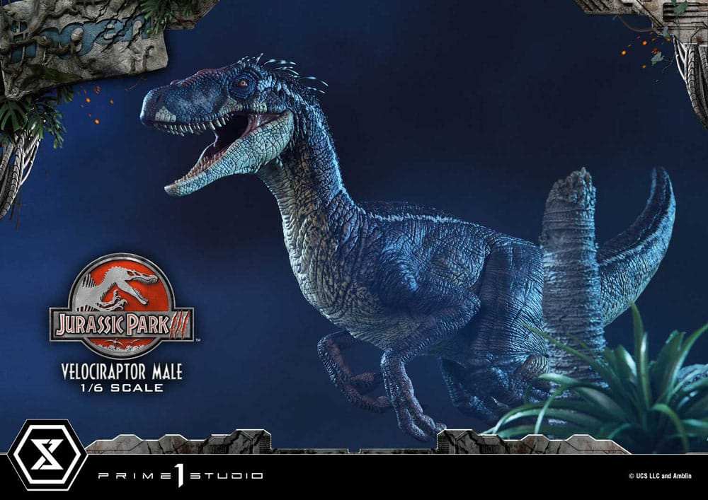 Jurassic Park III Legacy Museum Collection Statue 1/6 Velociraptor Male Bonus Version 40 cm - Smalltinytoystore