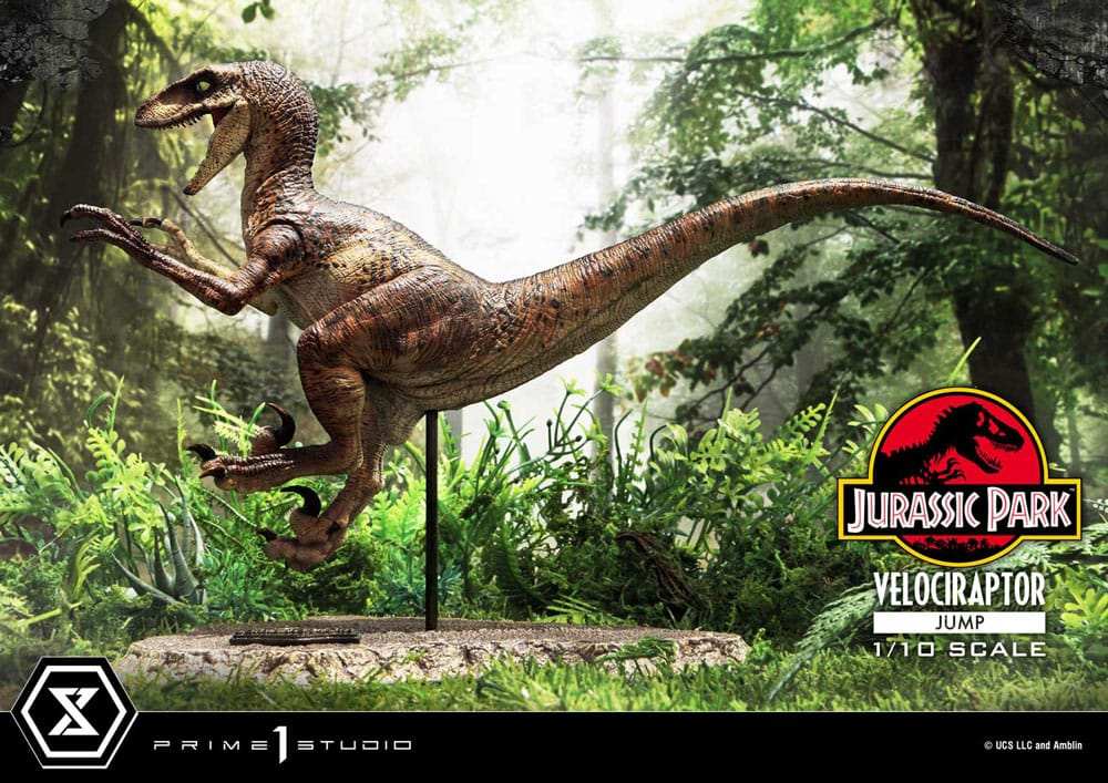 Jurassic Park Prime Collectibles Statue 1/10 Velociraptor Jump 21 cm - Smalltinytoystore