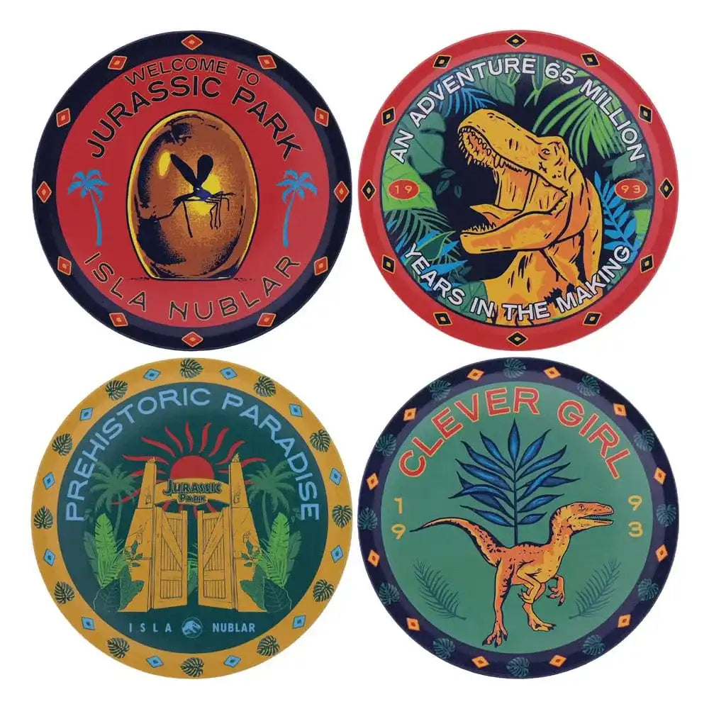 Jurassic Park Untersetzer 4er-Pack - Smalltinytoystore