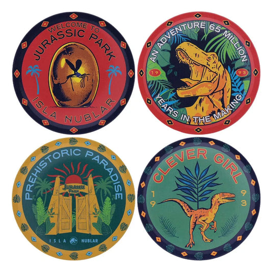 Jurassic Park Untersetzer 4er-Pack - Smalltinytoystore