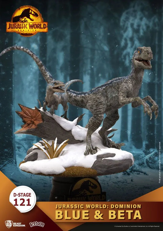 Jurassic World: Ein neues Zeitalter D-Stage PVC Diorama Blue & Beta 13 cm reproduktion - Smalltinytoystore