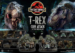 Jurassic World: The Lost World Statue 1/15 T-Rex Cliff Attack 53 cm - Smalltinytoystore