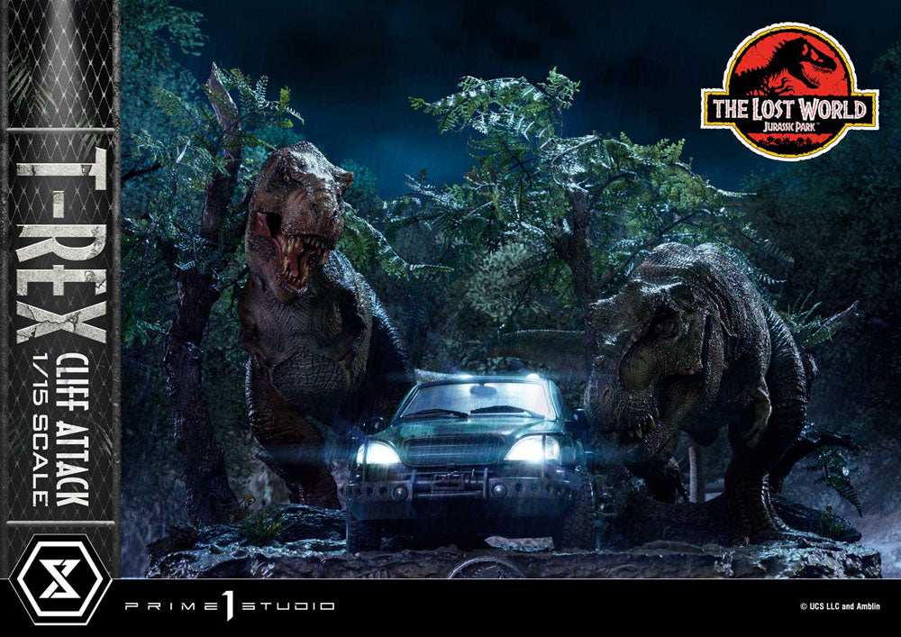 Jurassic World: The Lost World Statue 1/15 T-Rex Cliff Attack 53 cm - Smalltinytoystore