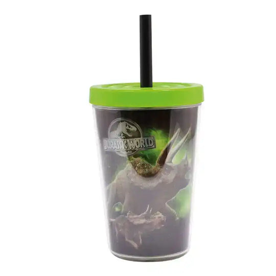 Jurassic World Trinkbecher mit Trinkhalm 300 ml - Smalltinytoystore