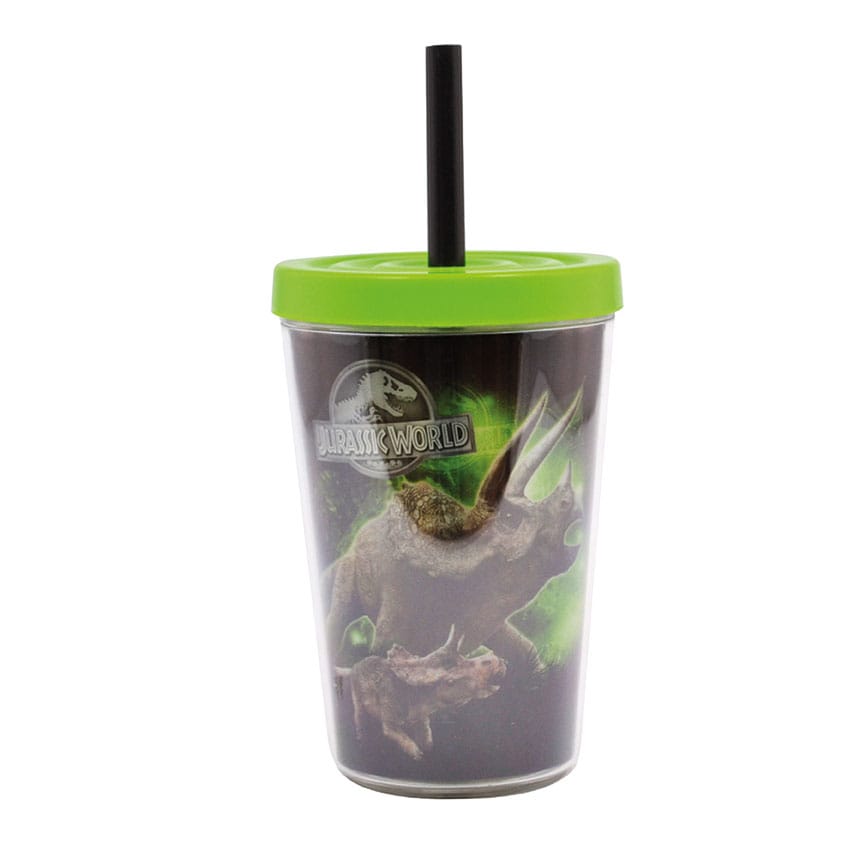 Jurassic World Trinkbecher mit Trinkhalm 300 ml - Smalltinytoystore
