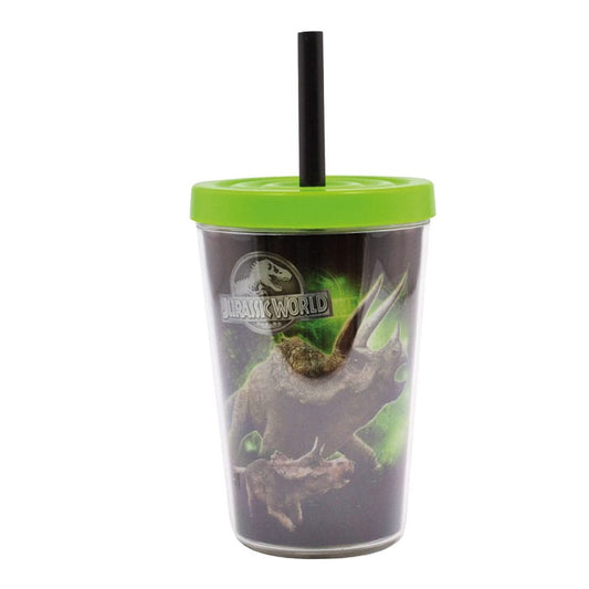 Jurassic World Trinkbecher mit Trinkhalm 300 ml - Smalltinytoystore