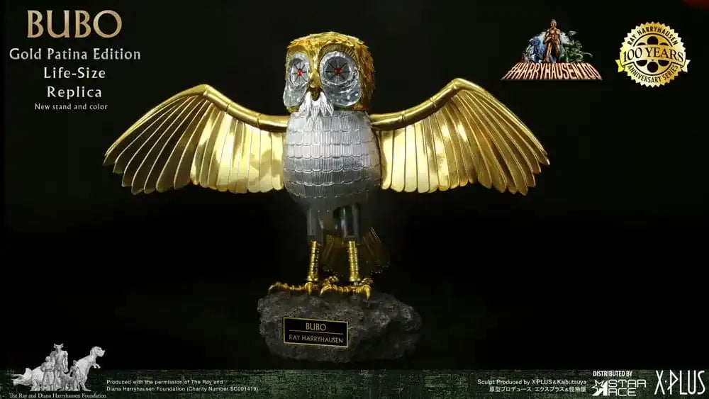 Kampf der Titanen Statue Ray Harryhausens Bubo Gold Patina Edition Normal Ver. 34 cm