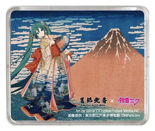 Katsushika Hokusai x Hatsune Miku 3D Magnet Thirty-six Views of Mount Fuji Fine Wind, Clear Morning