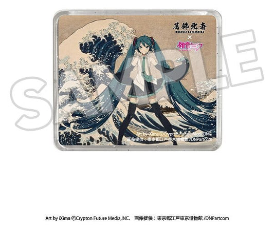 Katsushika Hokusai x Hatsune Miku 3D Magnet Thirty-six Views of Mount Fuji The Great Wave off Kanagawa