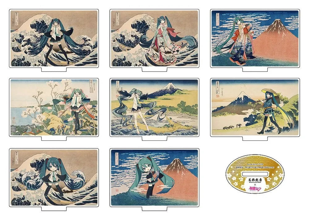 Katsushika Hokusai x Hatsune Miku Acryl Figuren 5 cm Blind Box Sortiment (8)