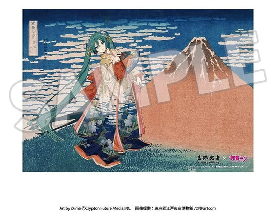 Katsushika Hokusai x Hatsune Miku Acrylpanel Thirty-six Views of Mount Fuji Fine Wind, Clear Morning 30 cm