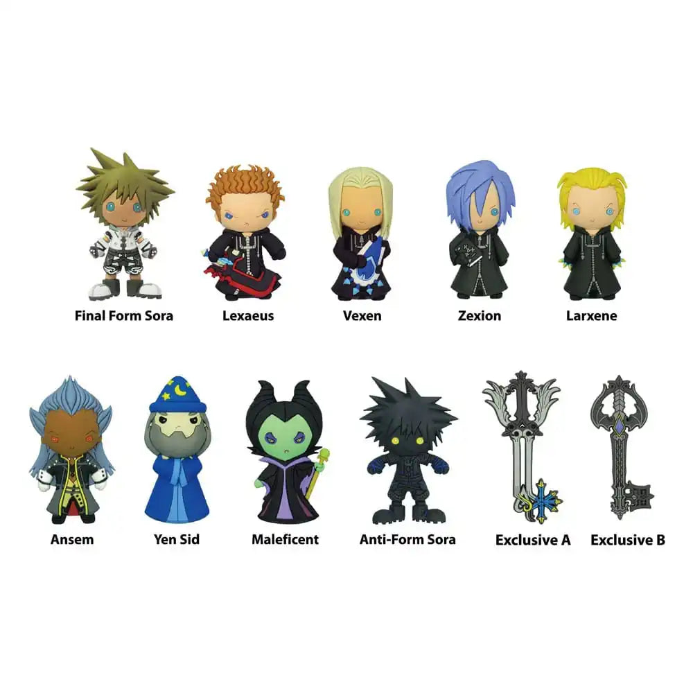 Kingdom Hearts PVC-Taschenanhänger Series 2 Display (24) - Smalltinytoystore