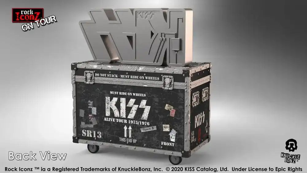 Kiss Rock Ikonz On Tour Road Case Statue & Bühnenhintergrund Set Alive! Tour - Smalltinytoystore