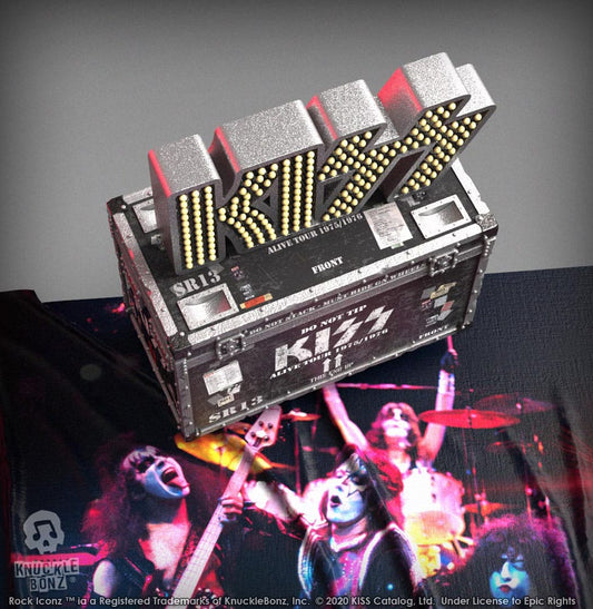 Kiss Rock Ikonz On Tour Road Case Statue & Bühnenhintergrund Set Alive! Tour - Smalltinytoystore