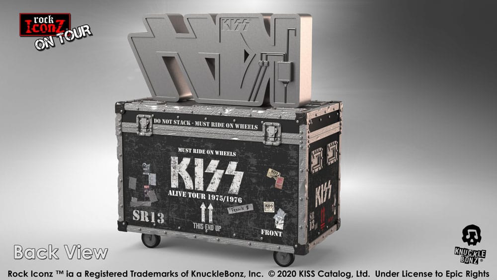Kiss Rock Ikonz On Tour Road Case Statue & Bühnenhintergrund Set Alive! Tour - Smalltinytoystore
