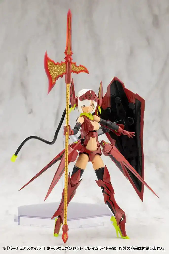 Kotobukiya M.S.G. Model Kit Zubehör-Set Virtuous Style 11 Pole Weapon Set Flamerite Ver.