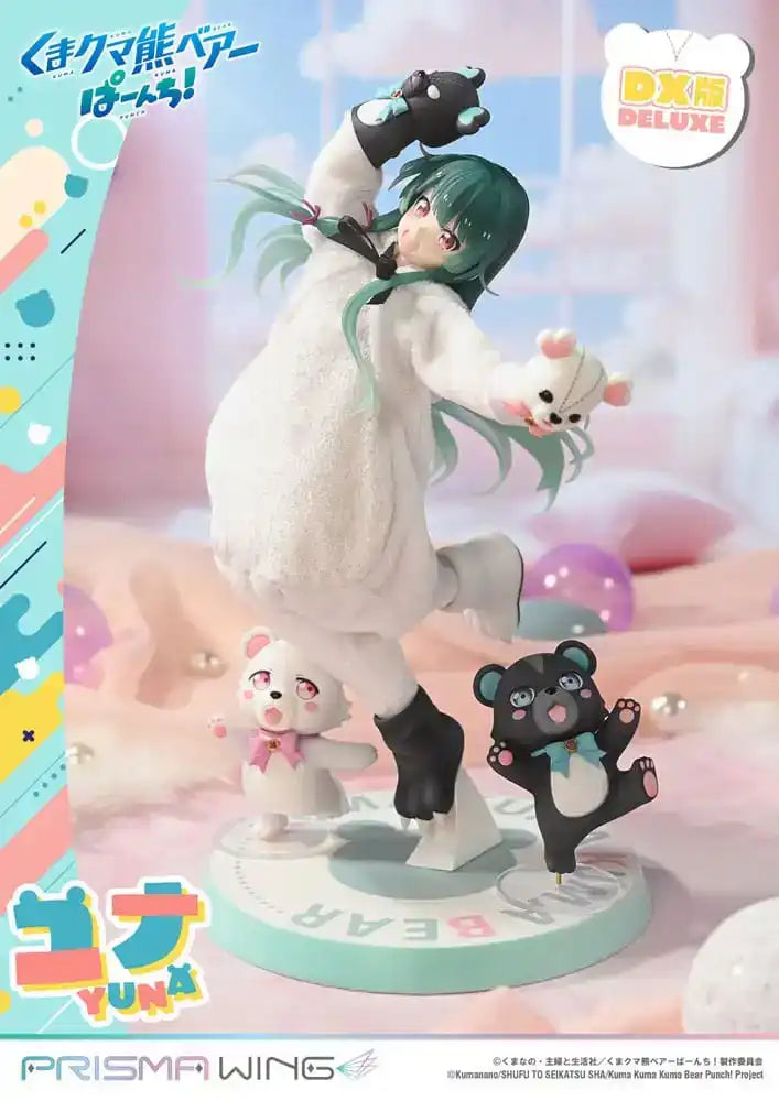 Kuma Kuma Kuma Bear Punch! Prisma Wing PVC Statue 1/7 Yuna Deluxe Version 28 cm - Smalltinytoystore