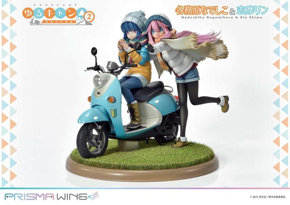 Laid-Back Camp Prisma Wing PVC Statue 1/7 Nadeshiko Kagamihara & Rin Shima 24 cm - Smalltinytoystore