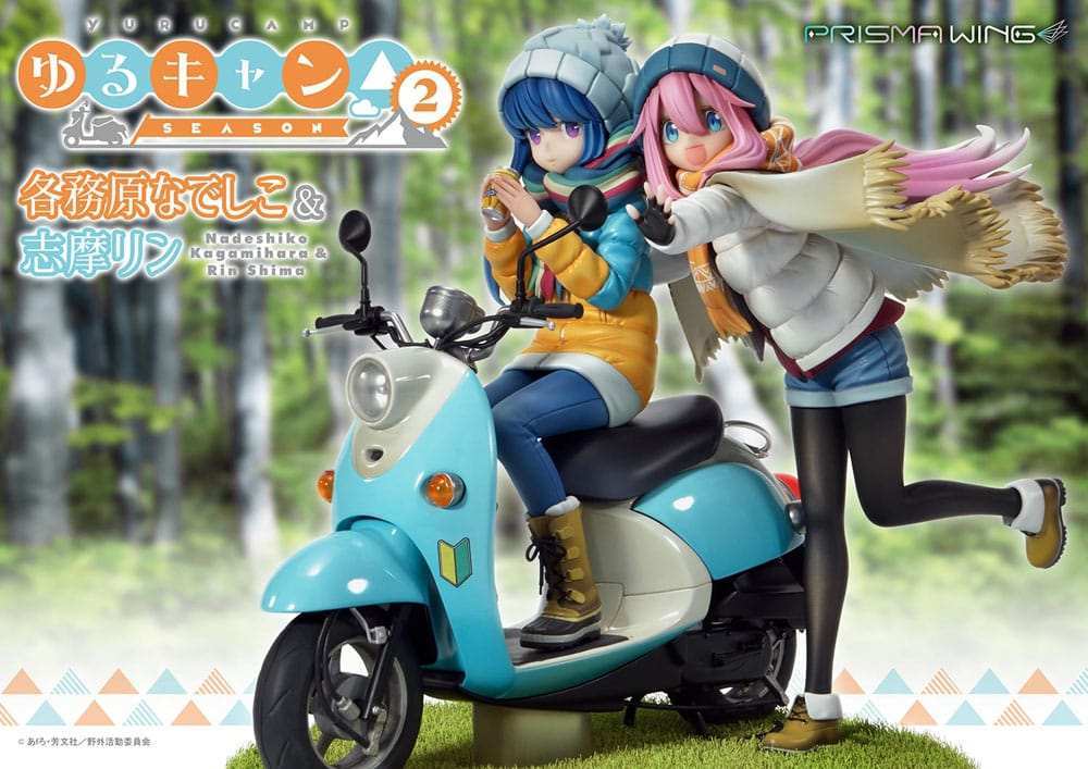 Laid-Back Camp Prisma Wing PVC Statue 1/7 Nadeshiko Kagamihara & Rin Shima 24 cm - Smalltinytoystore