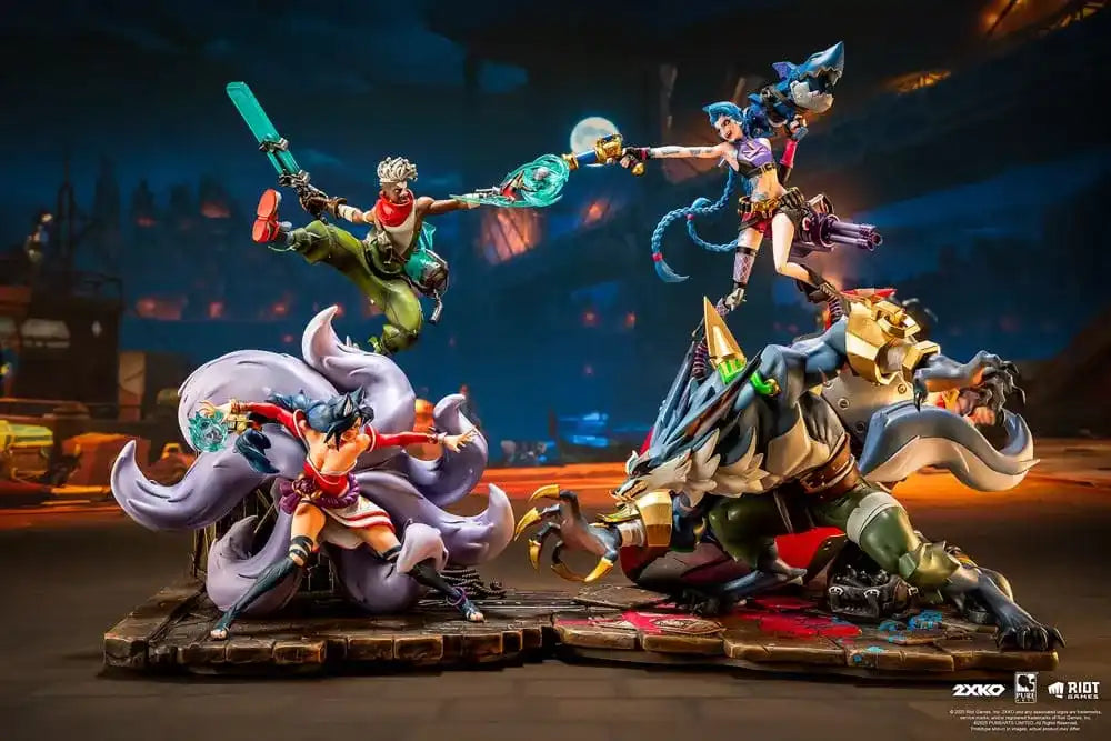 League of Legends Statue 1/10 2XKO Jinx & Warwick Diorama 37 cm