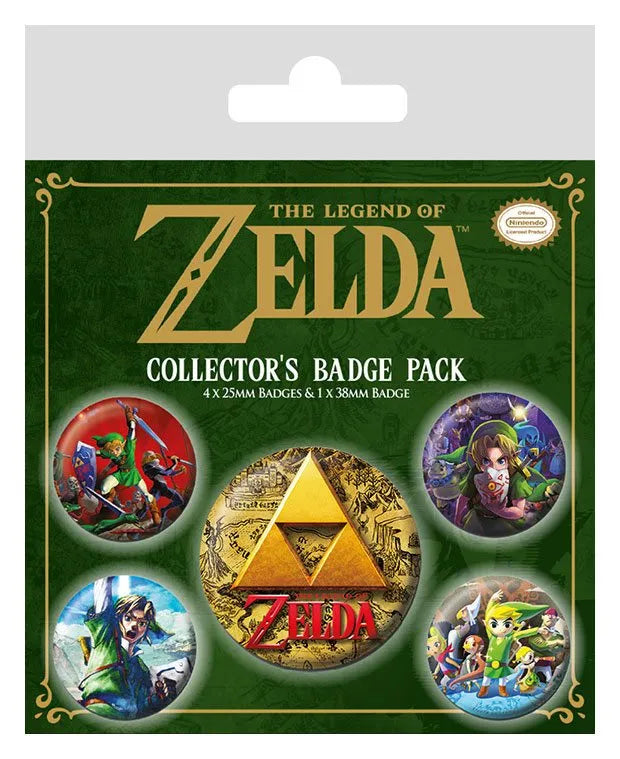 Legend of Zelda Ansteck-Buttons 5er-Pack Classics - Smalltinytoystore
