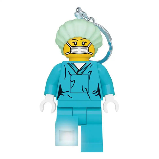 LEGO Classic Schlüsselanhänger mit Leuchtfunktion Chirurg 8 cm - Smalltinytoystore