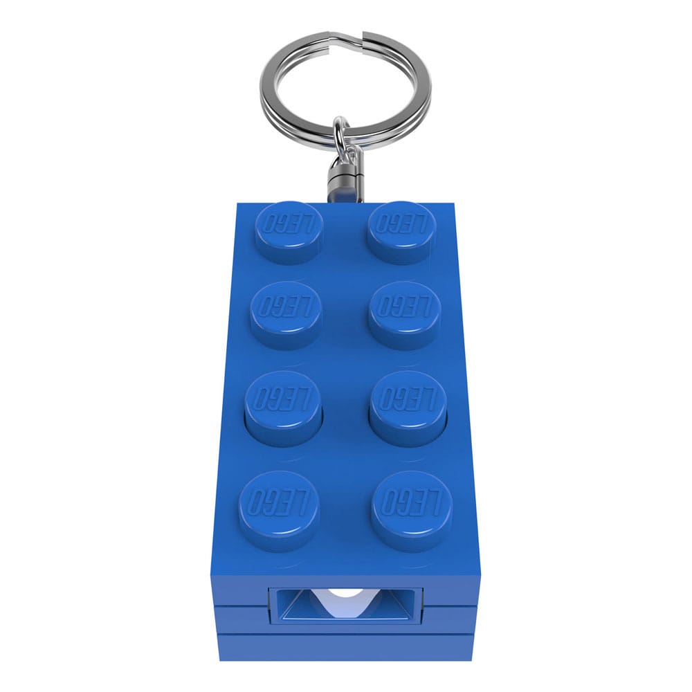 LEGO Minifigures Schlüsselanhänger mit Leuchtfunktion Stein-Blau 8 cm - Smalltinytoystore