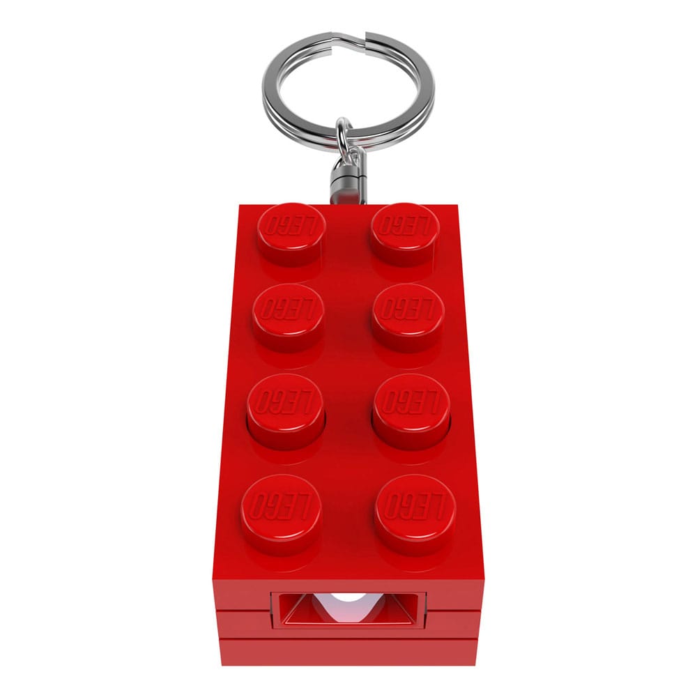 LEGO Minifigures Schlüsselanhänger mit Leuchtfunktion Stein-Rot 8 cm - Smalltinytoystore