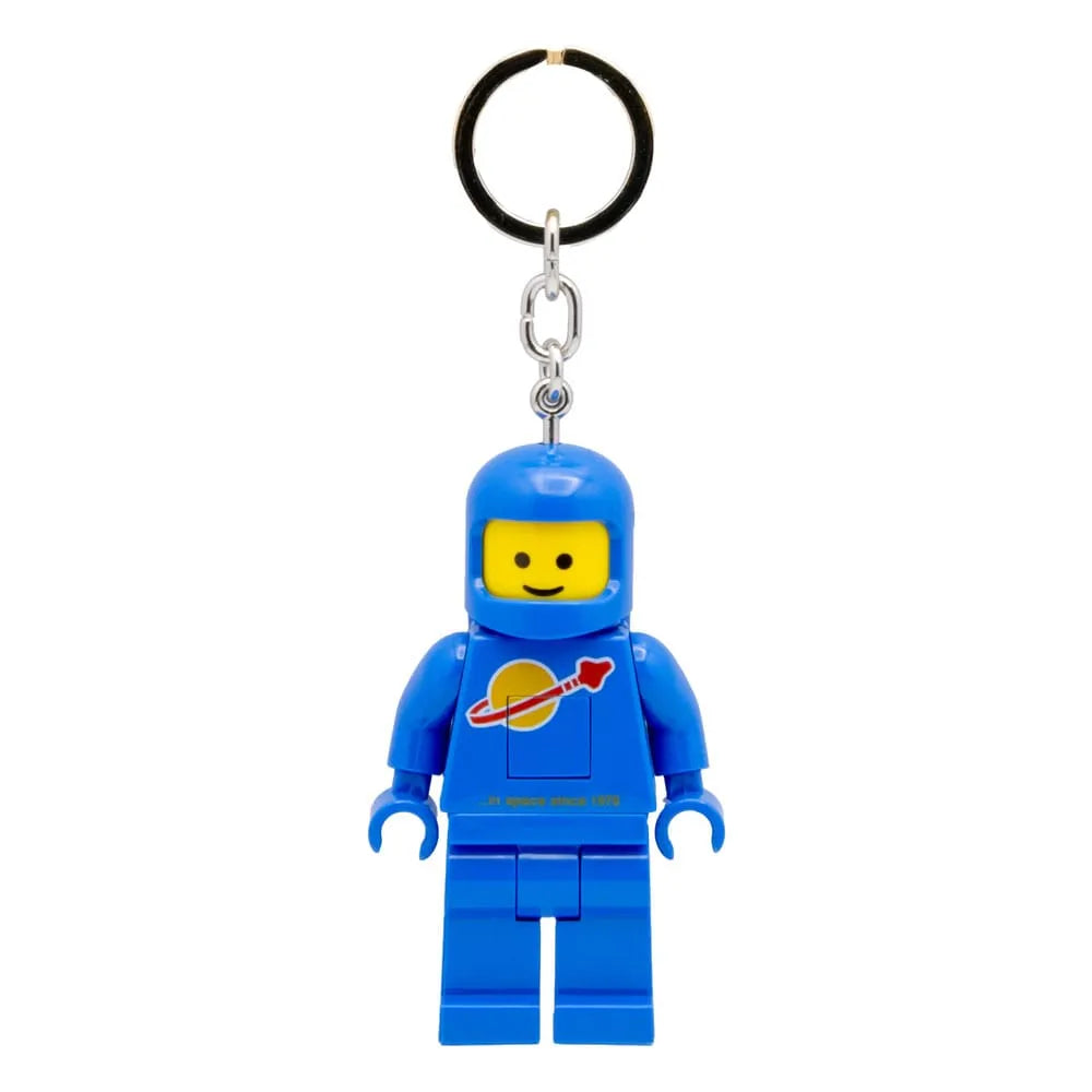 LEGO Schlüsselanhänger mit Leuchtfunktion Astronaut Blau 8 cm - Smalltinytoystore